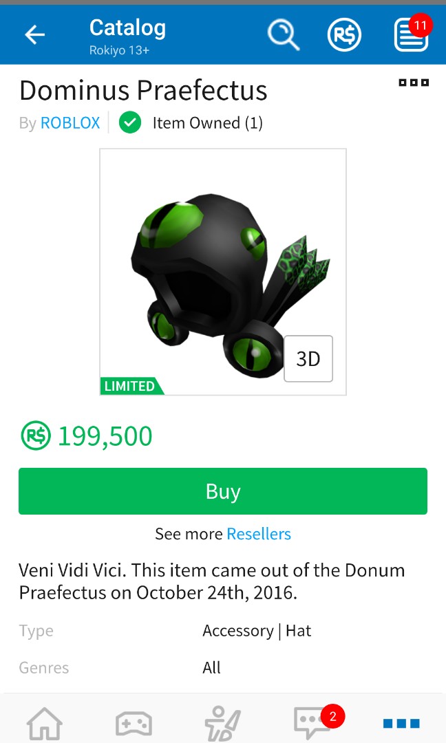Dominus Praefectus Roblox Toys Games Video Gaming In Game Products On Carousell - catalog free free roblox dominus