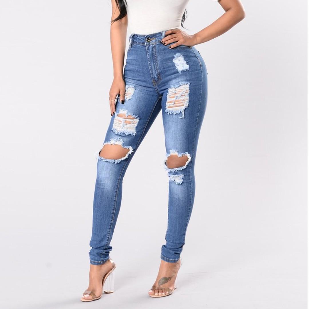 fashion nova knee ripped jeans