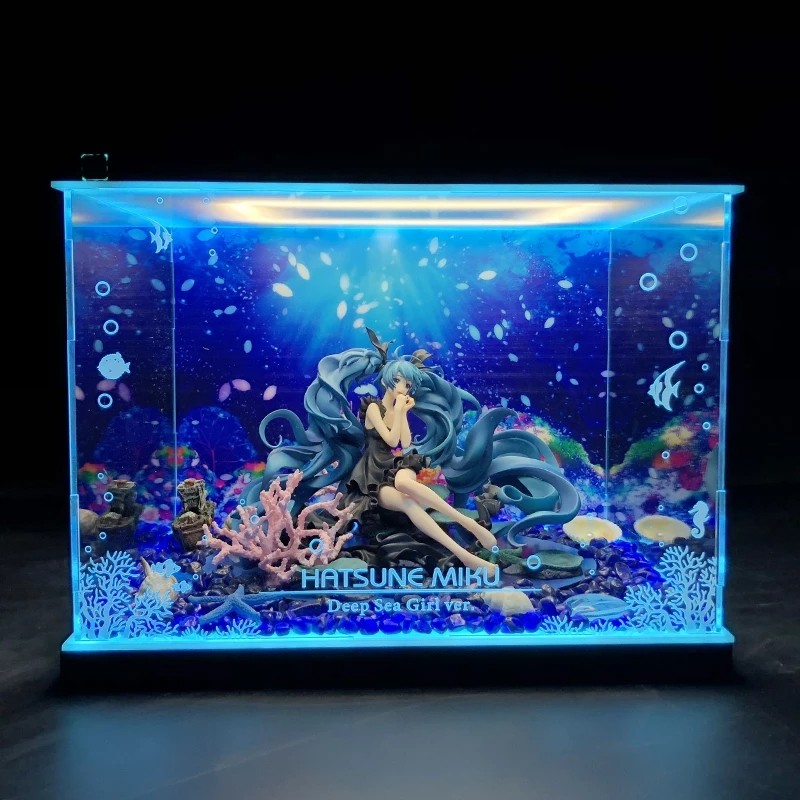 Cny Sale Hatsune Miku Deep Sea Girl Personalized Led Music Acrylic Display Case Vocaloid Gsc Hobbies Toys Toys Games On Carousell