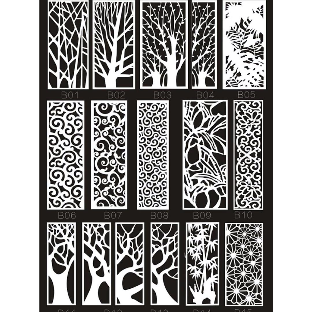 Hollow Carved Plate Partition Screen Living Room Through Flower