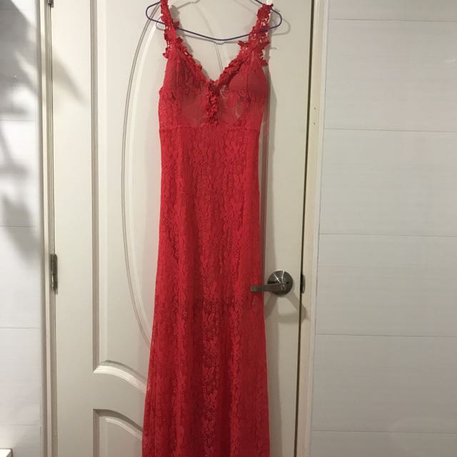 Red dress lazada Clearance