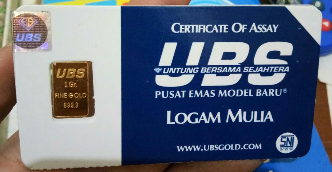 Logam mulia emas ubs 1 gram bukan emas antam