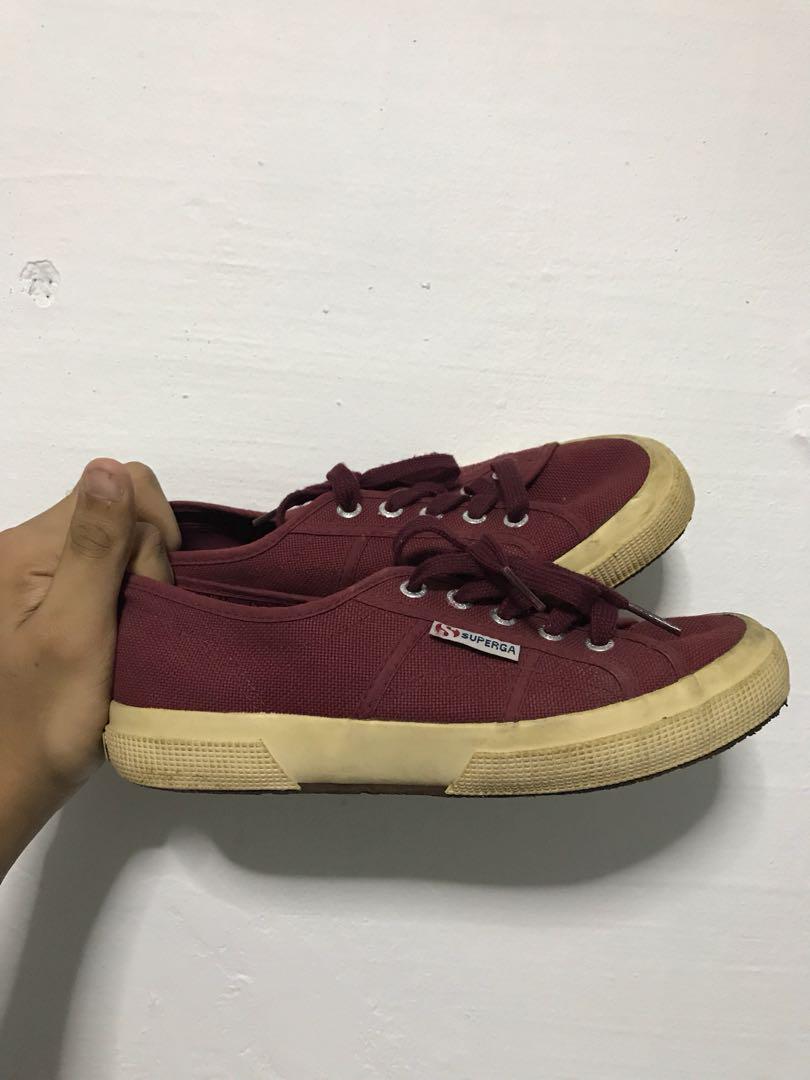 Maroon superga sneakers