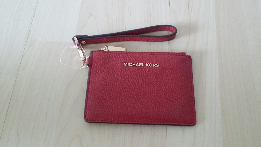 michael kors red coin purse