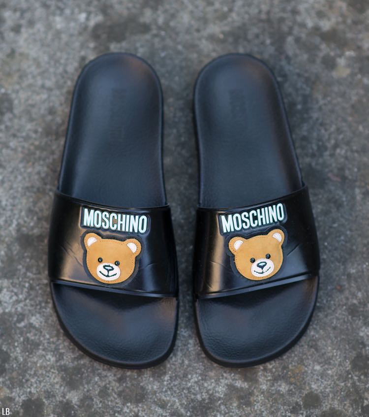 moschino bear slides