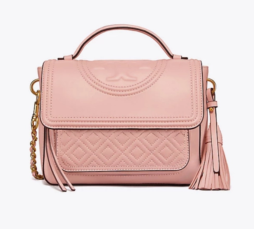 New Tory Burch Baby Pink Medium Fleming, Luxury, Bags & Wallets on Carousell