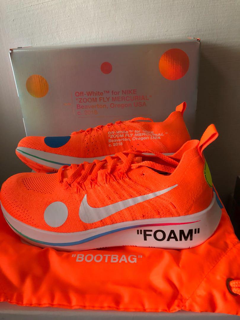 Nike zoom fly off-white orange US9