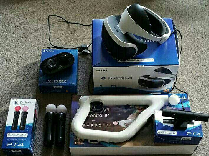 VR Bundle + Camera + Aim Controller + Move Motion Controller (x2) PSVR Playstation 4, Video Gaming, Gaming Accessories, Controllers on Carousell