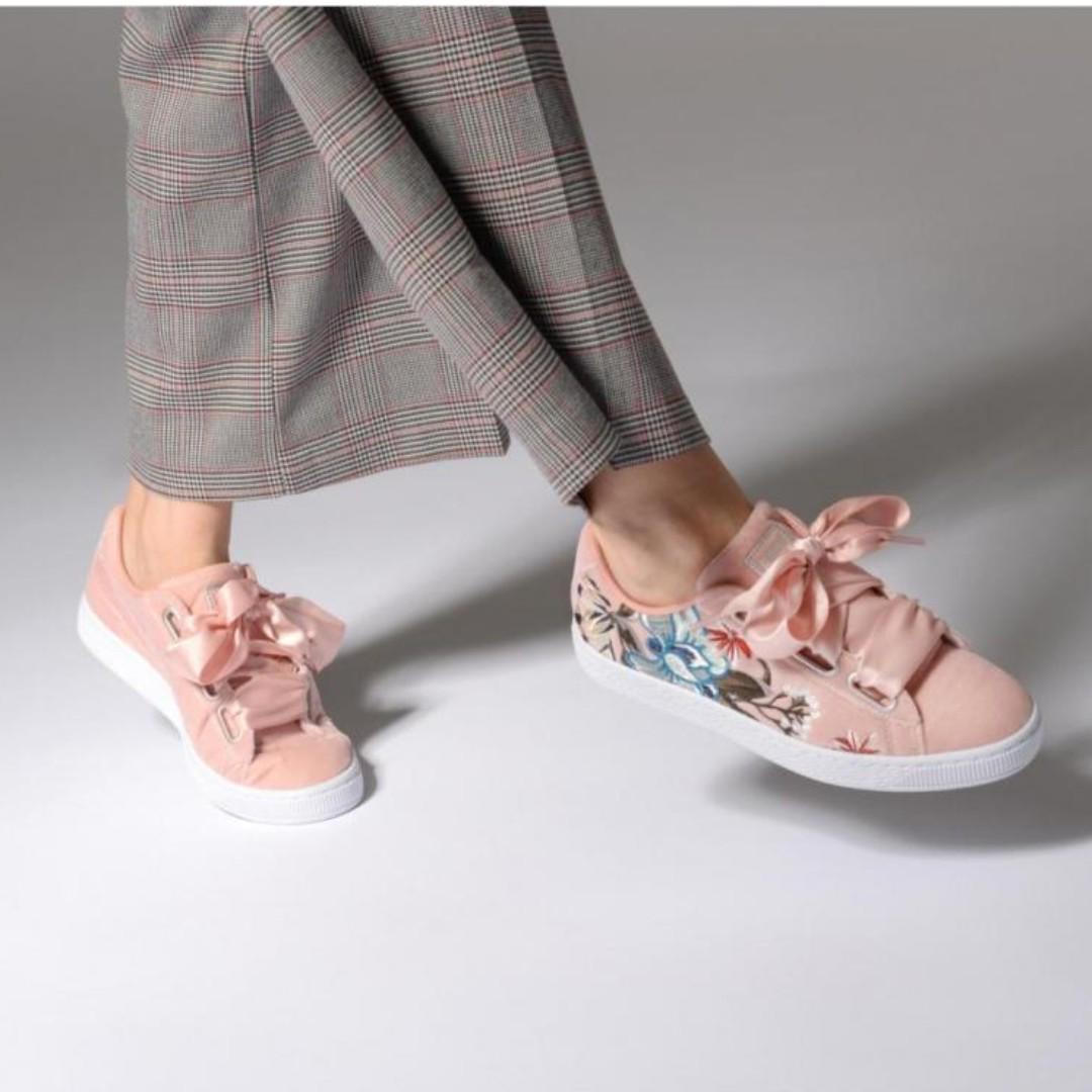 puma basket heart velvet