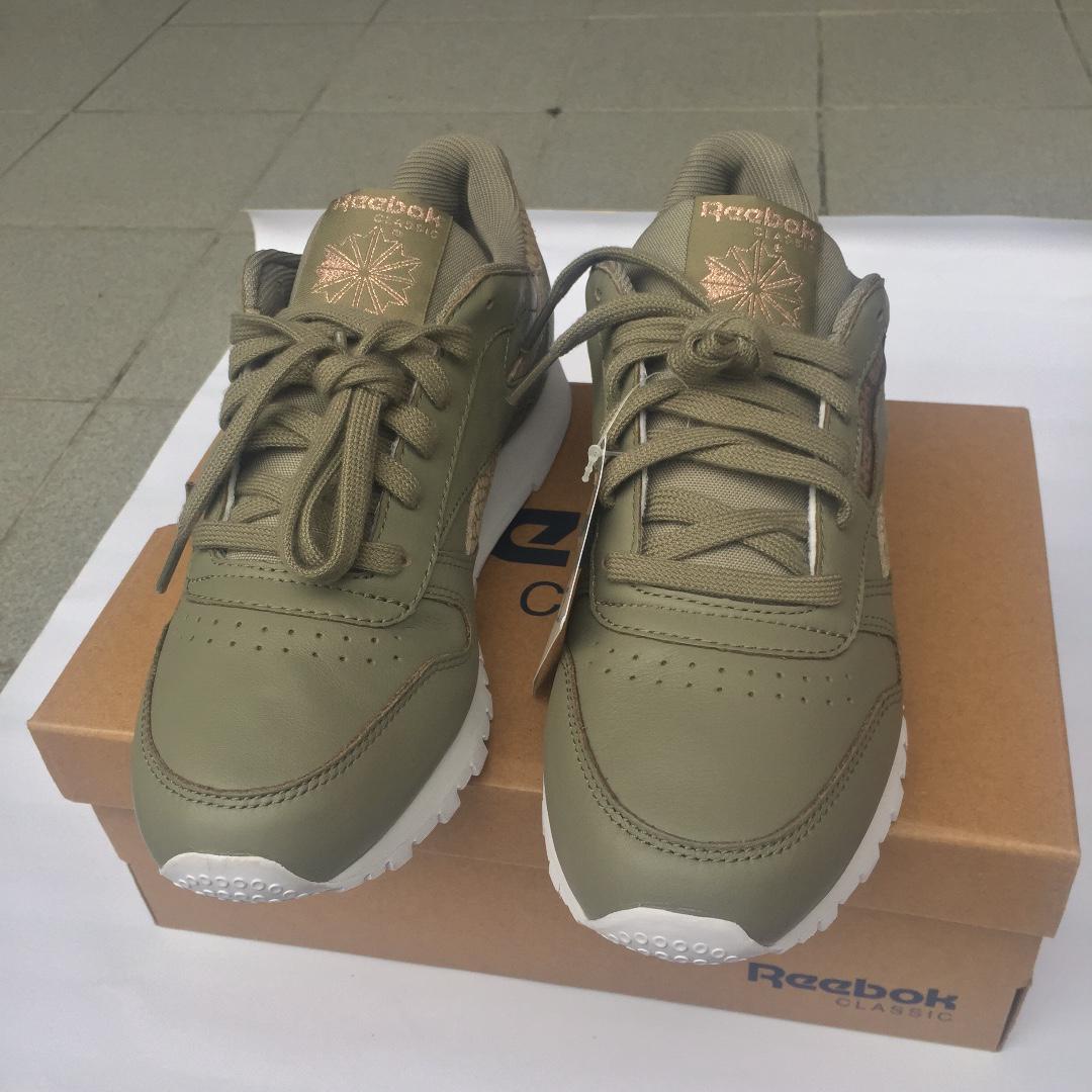 Reebok classic cheap khaki womens