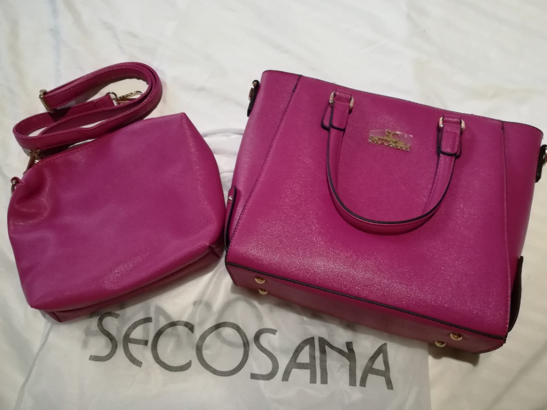 Original Secosana Fuschia Pink Handbag And Sling Bag Women S Original Secosana Fuschia Pink Handbag And Sling Bag Women S Fashion Bags Wallets On Carou