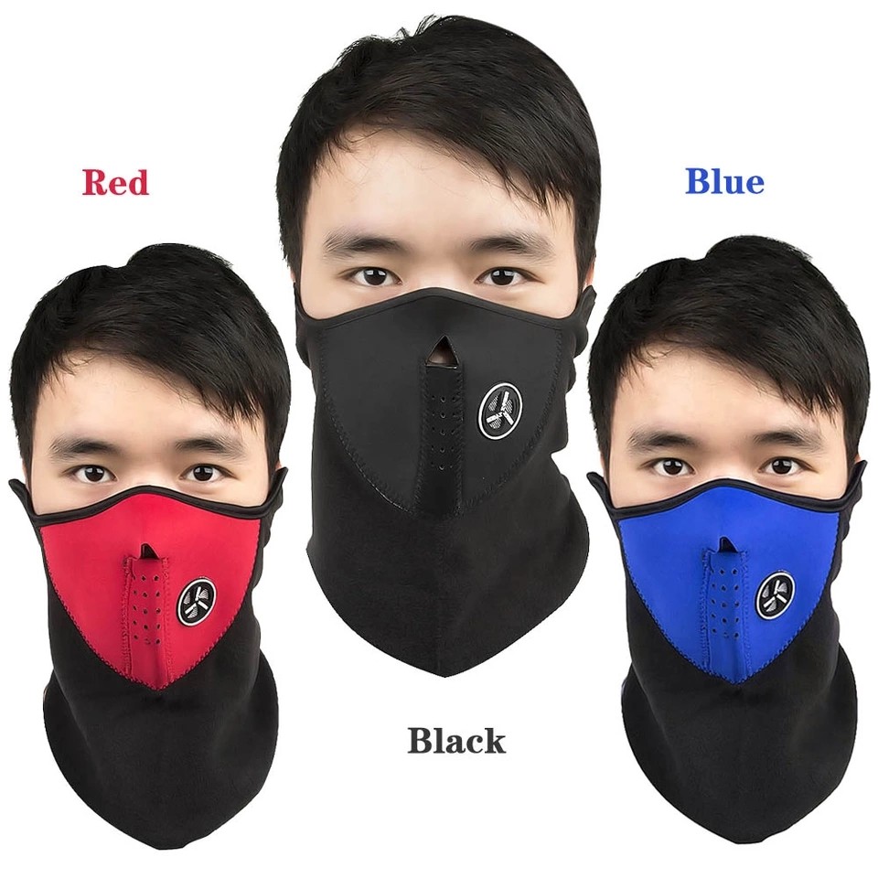 Thermal Fleece Balaclava Ski Half Face Mask Cover Hat Cap Winter