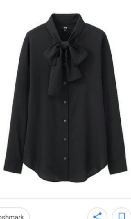 black blouse bow