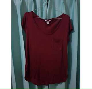 H&M Maroon Tshirt