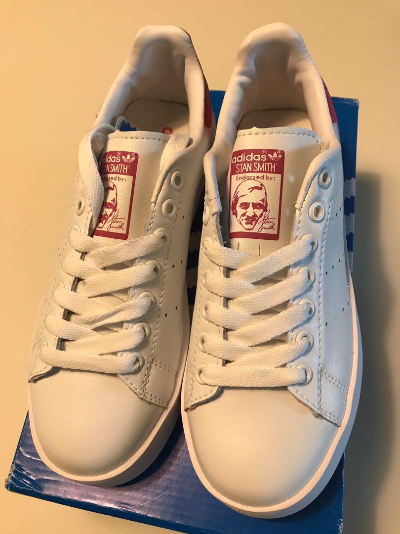 stan smith pink and white