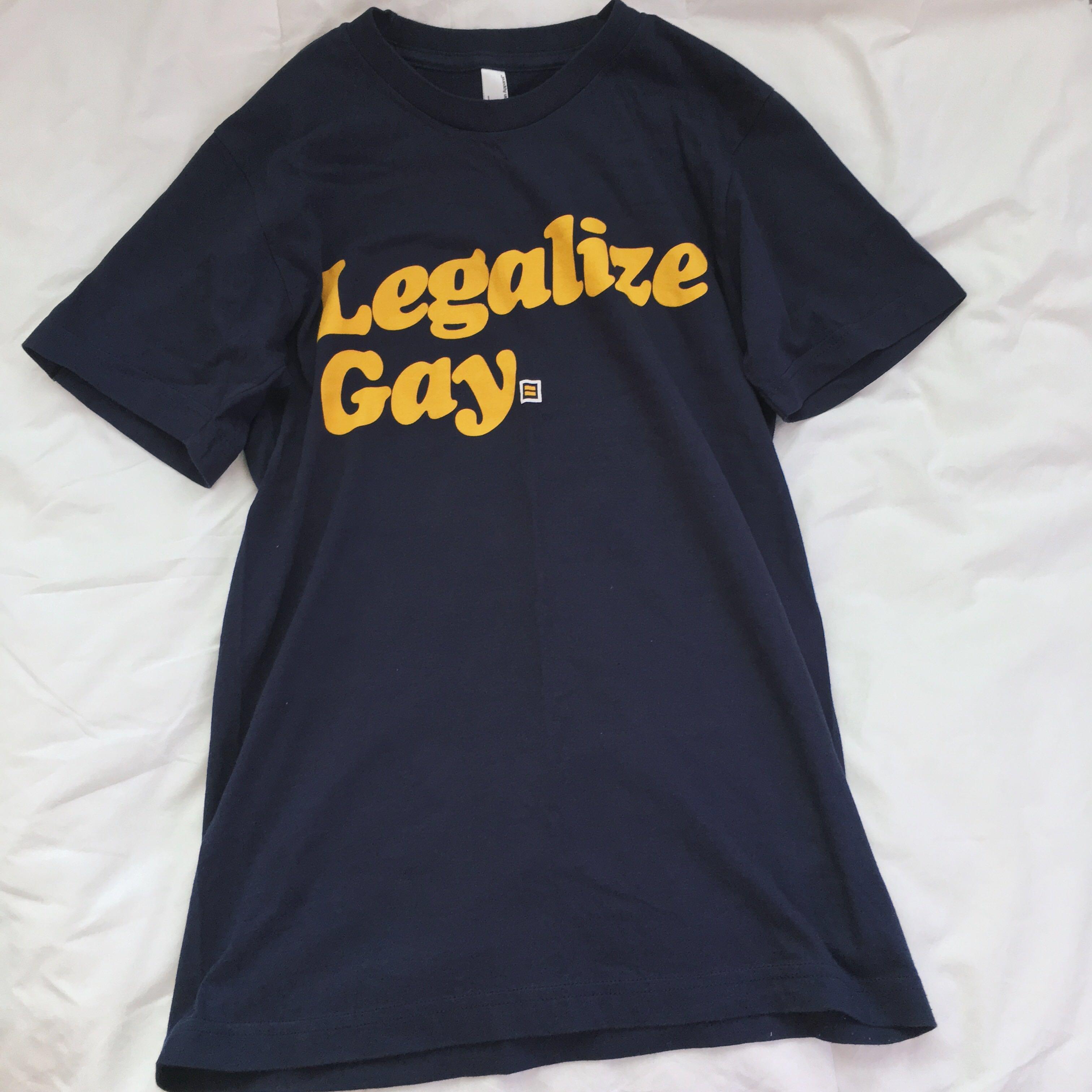 American Apparel Legalize Gay Tee Shirt Women S Fashion Clothes