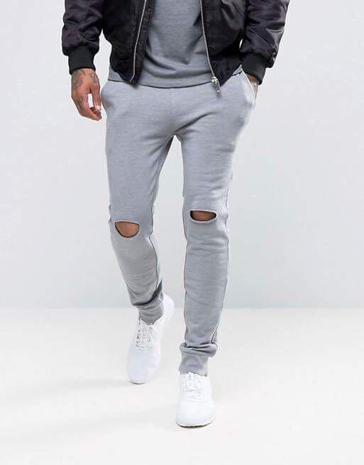 Knee cut joggers store