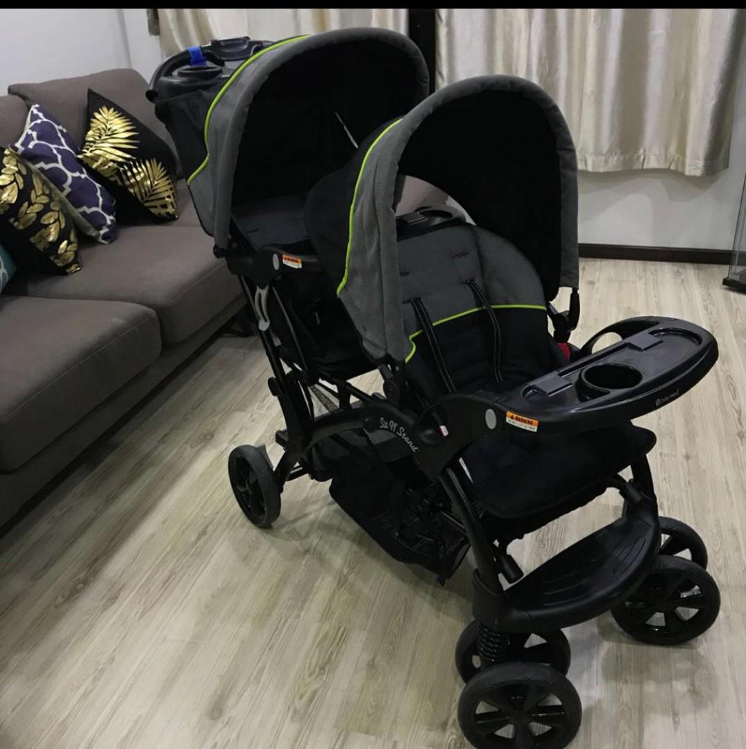 sit n stand double stroller