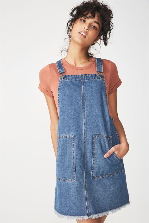 Boho online pinafore dress
