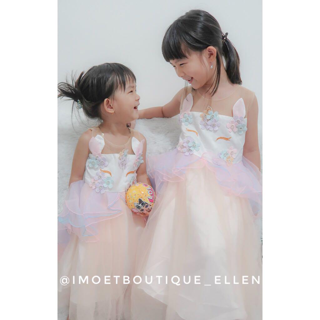 Dress Pesta Anak Unicorn Bayi Anak Baju Anak Perempuan Di Carousell