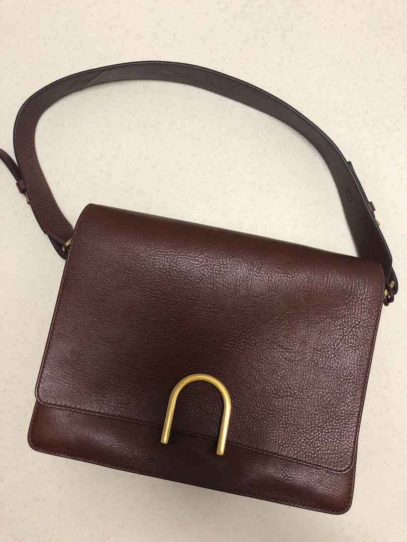 fossil finley leather shoulder bag