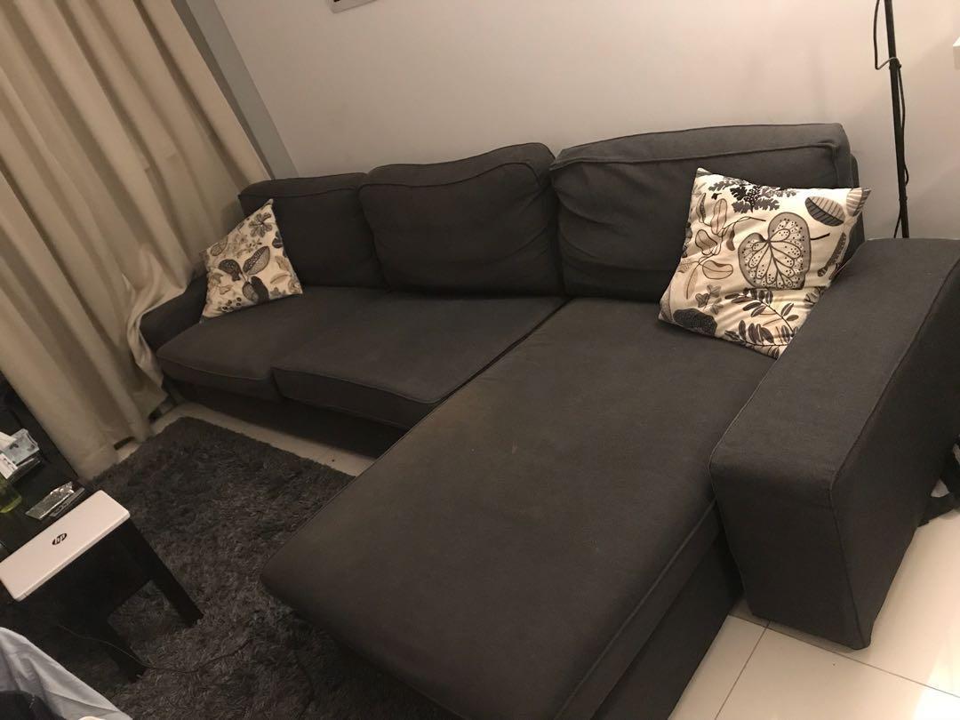 Grey L Shaped Sofa Big And Comfy Furniture Sofas On Carousell