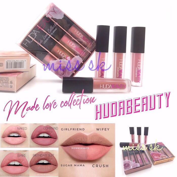 huda beauty matte lasting lipstick set