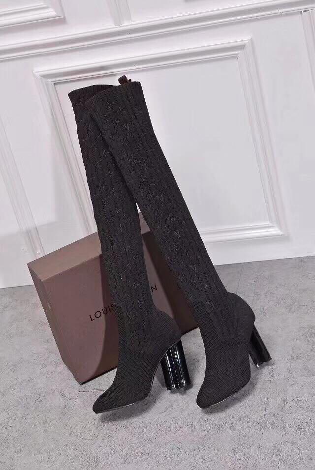 louis vuitton over knee boots