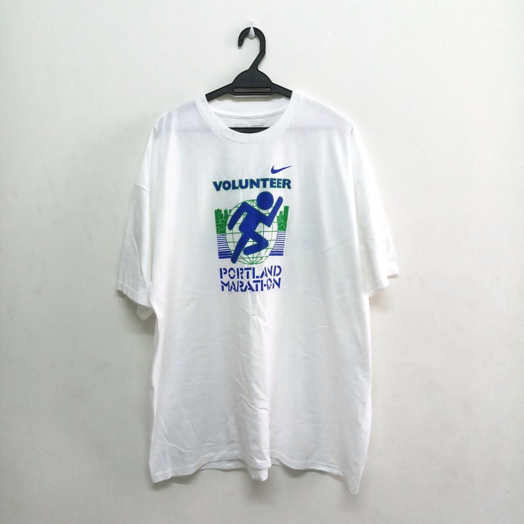 Vintage Nike Team Portland Marathon Shirt, Men's Fashion, Tops & Sets