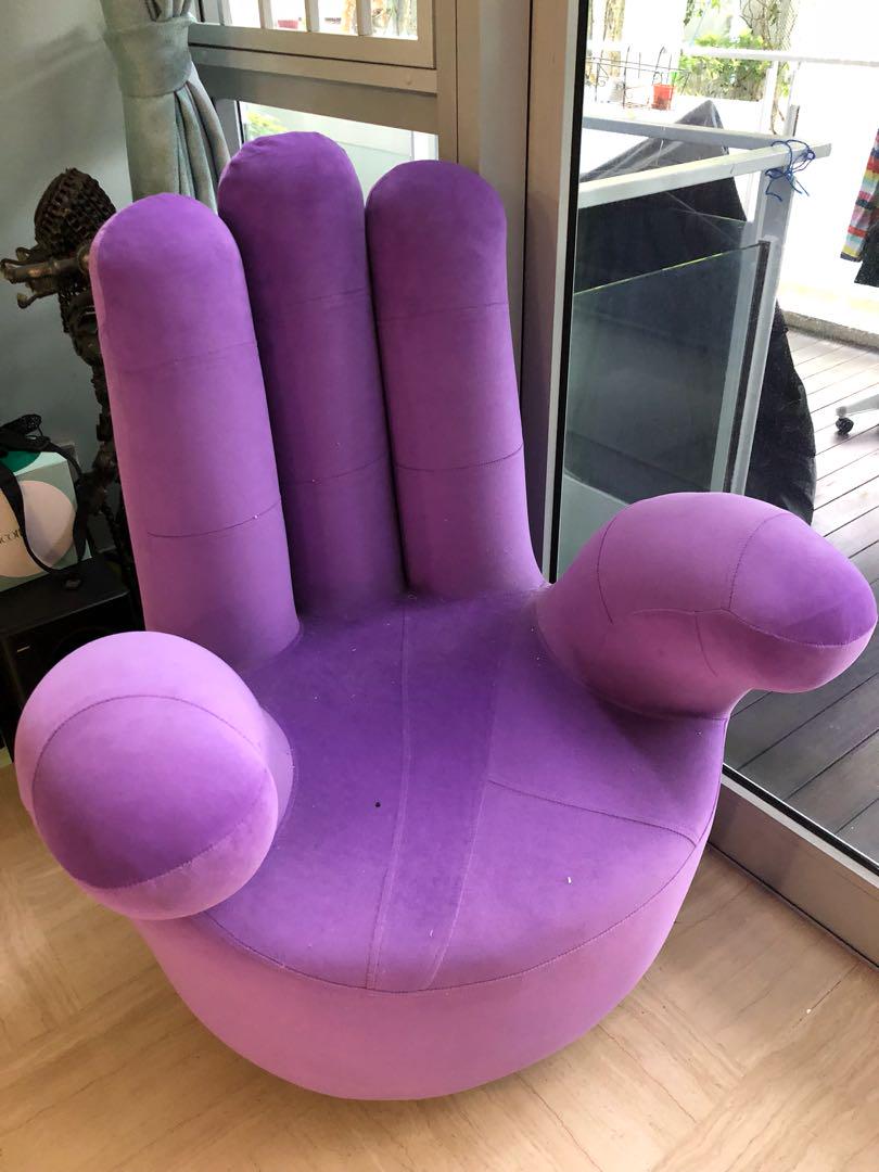 Purple Hand Arm Chair Furniture Home Living Furniture Chairs