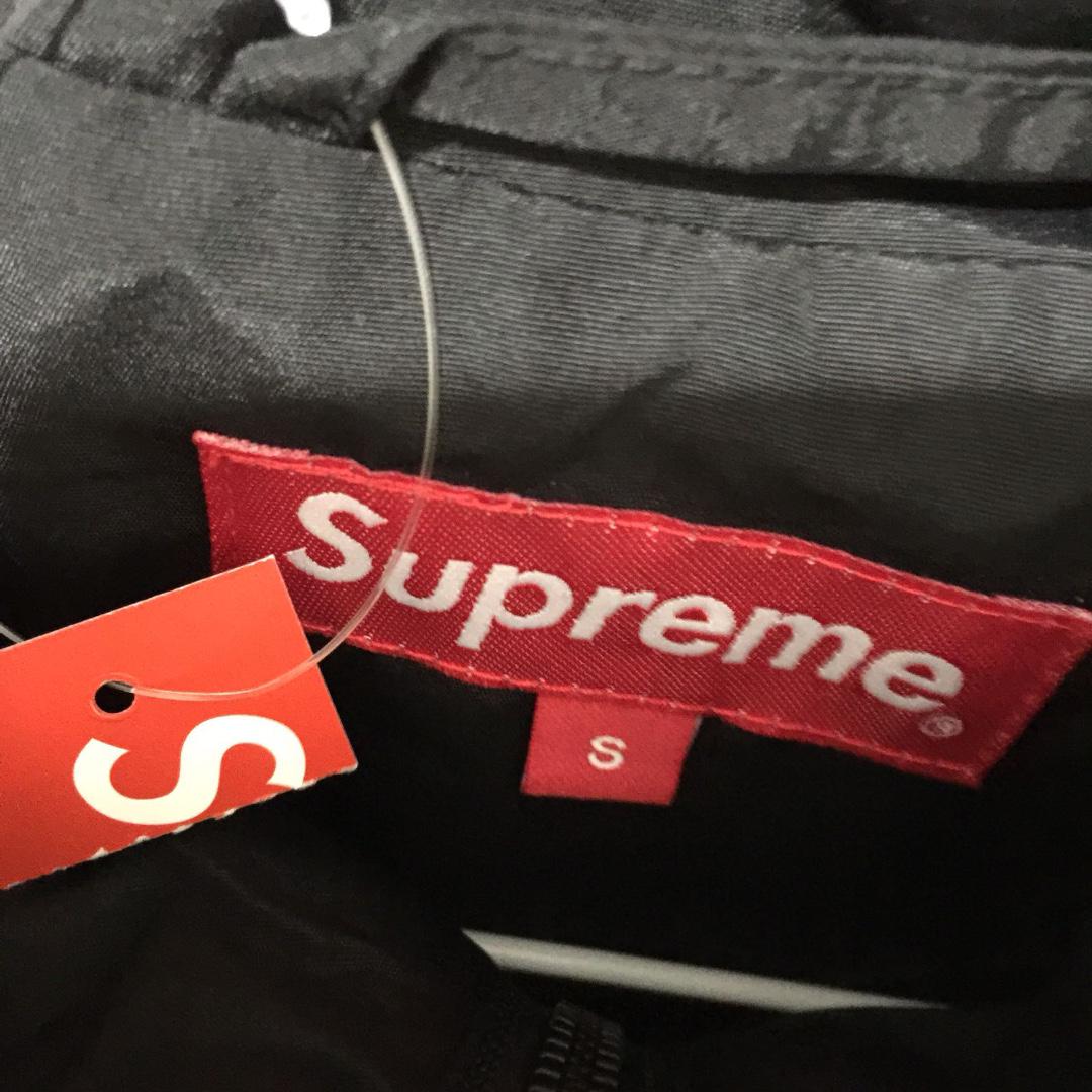 supreme classic logo taping track jacket red