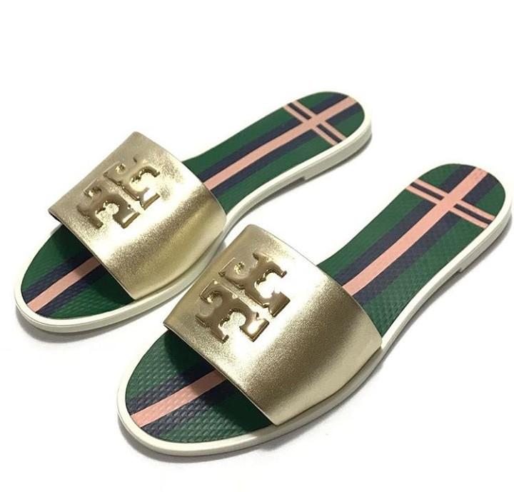 Logo metallic clearance jelly slide