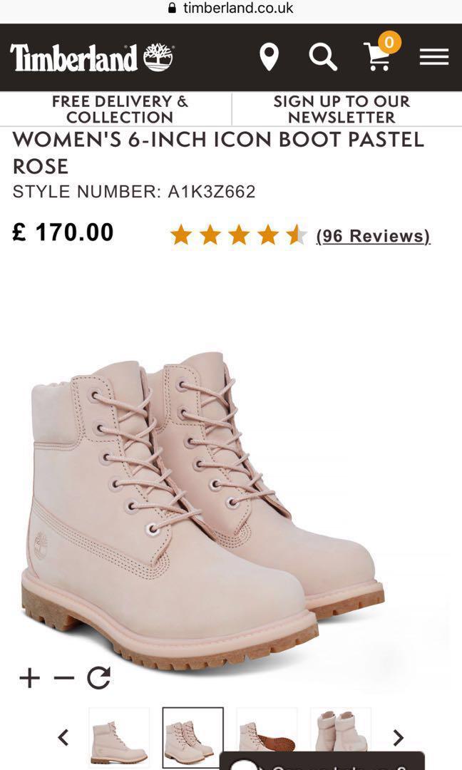 timberland pastel rose