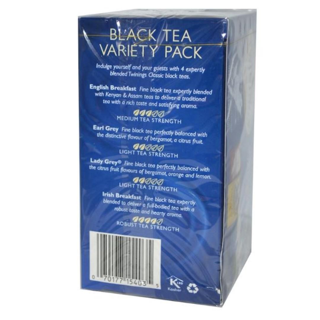 Twinings, Classics, Black Tea Variety Pack, 20 Tea Bags, 1.41 oz (40 g), Food & Drinks