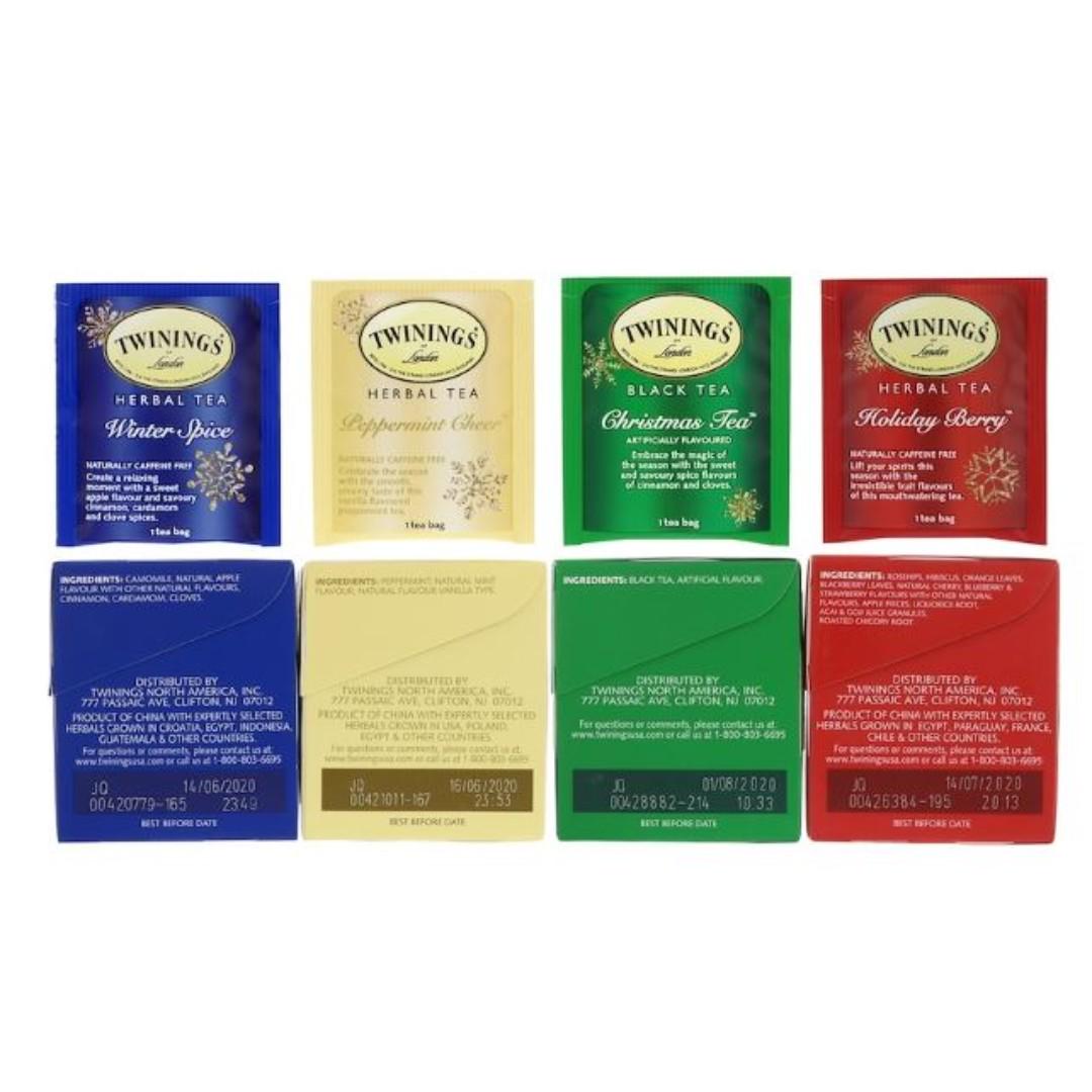 Twinings, Herbal Tea Variety Pack, Special Edition, Holiday, 4 Boxes
