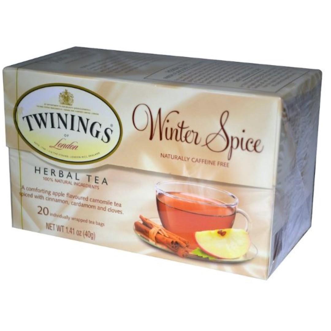 Twinings Herbal Tea Winter Spice Caffeine Free 20 Tea Bags 1 41 Oz 40 G Food Drinks On Carousell