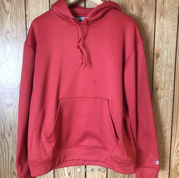 Red hoodie women's sale champion