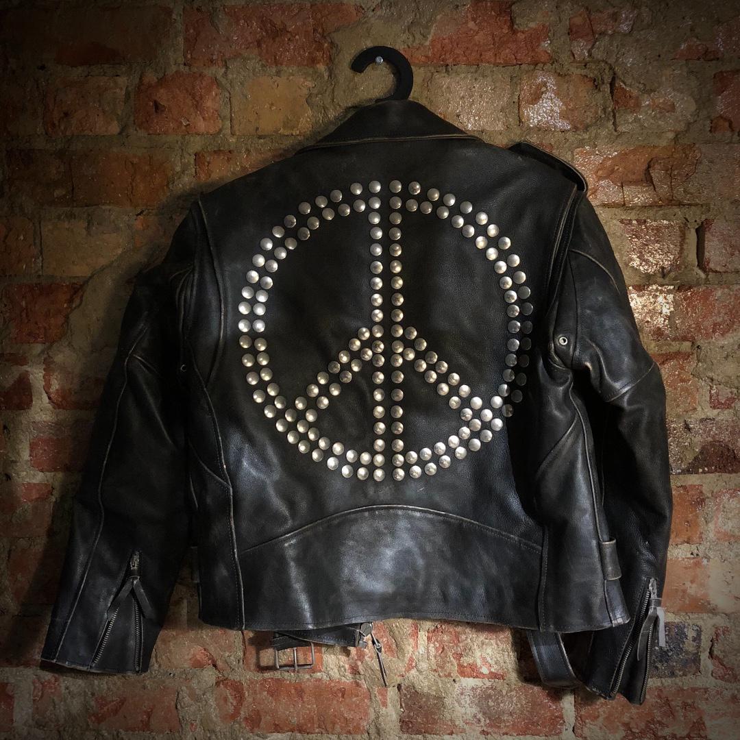Moschino leather jacket mens cheap
