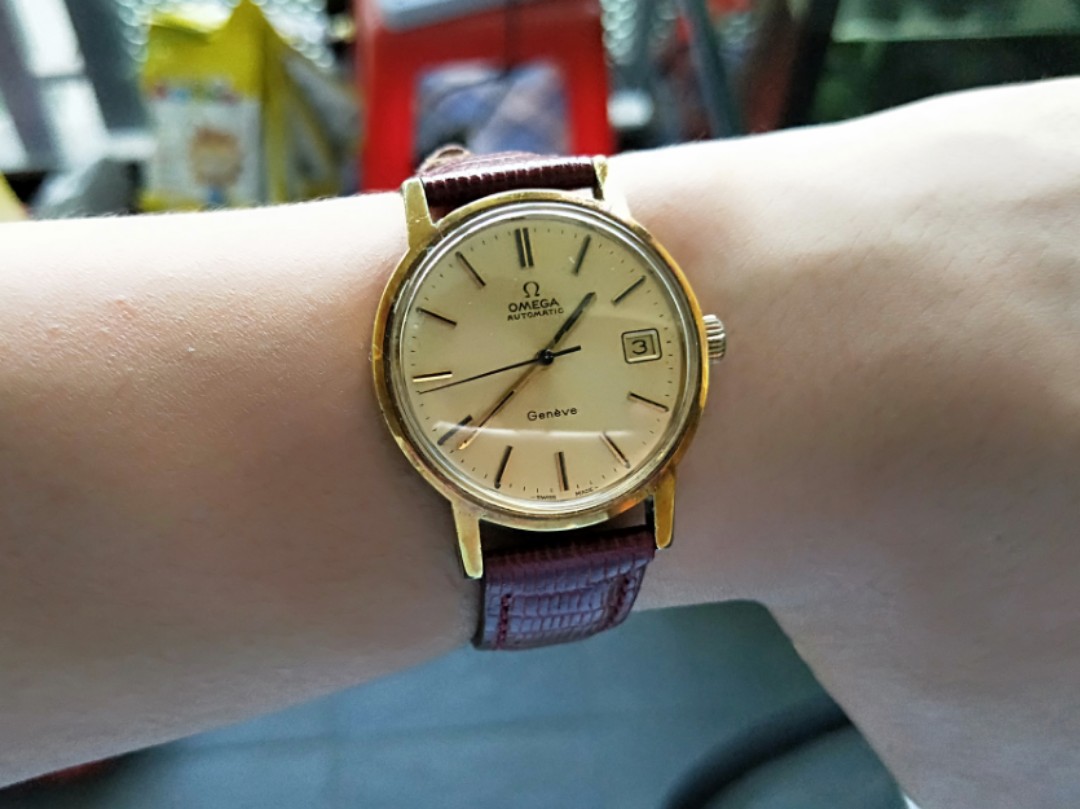 Vintage Omega Geneve Automatic Gold Plated watch Men s Fashion