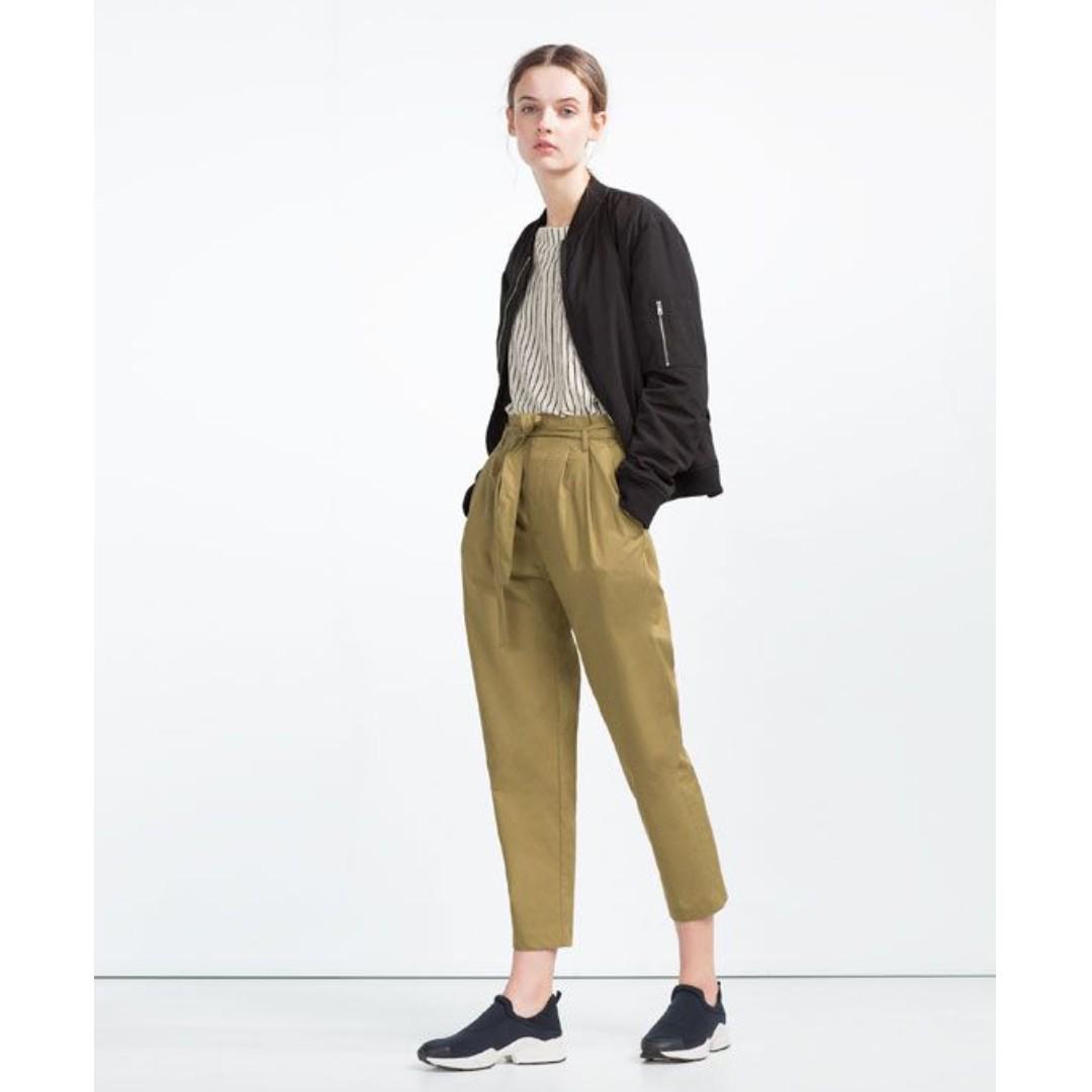 paperbag pants zara