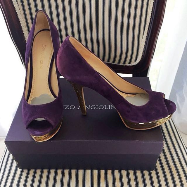 Mauve suede pumps cheap