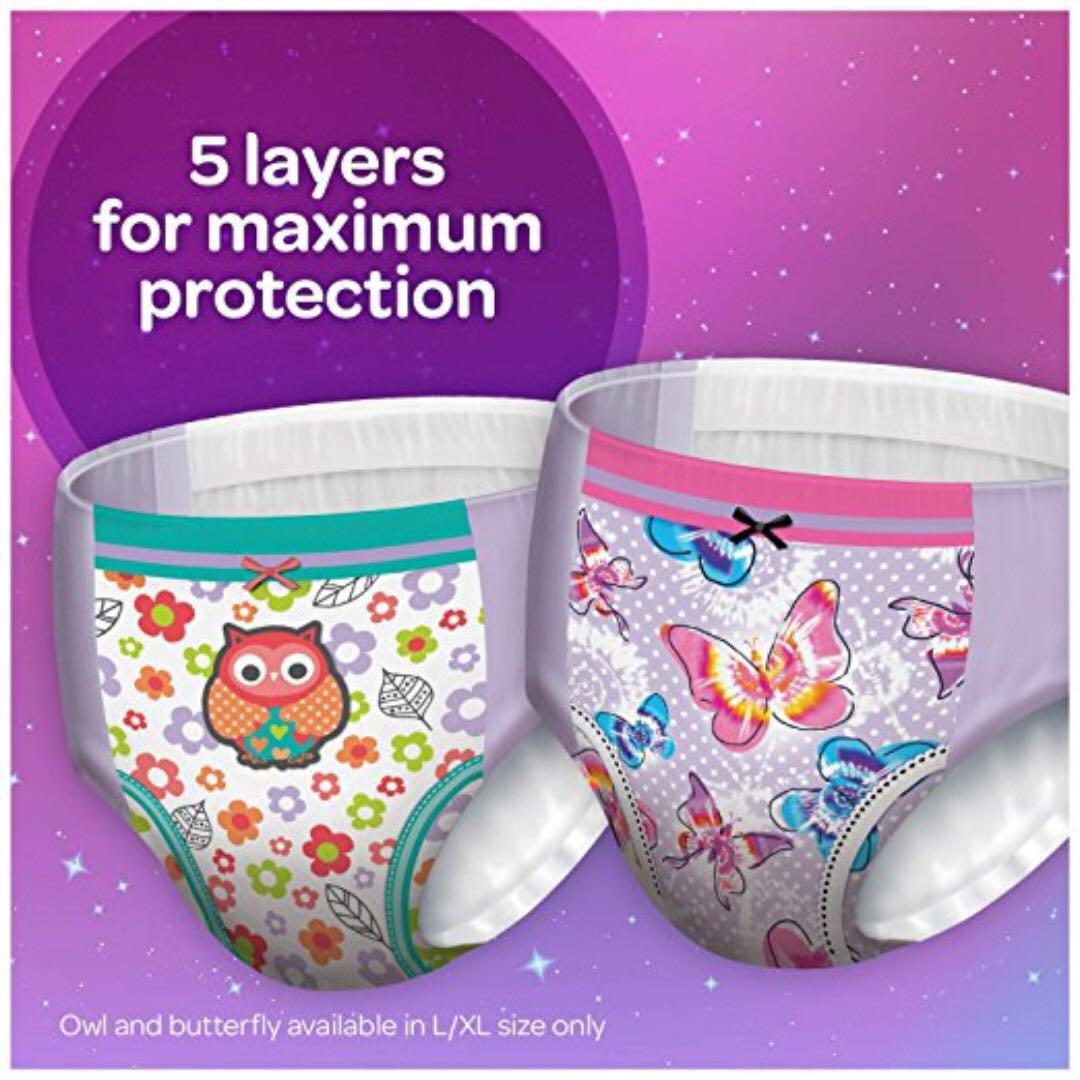 AmyGO 美國 ABDL Huggies Goodnites 好奇 女大童褲型紙尿褲 L/XL 2757+公斤 29片裝/包, 嬰兒及兒童