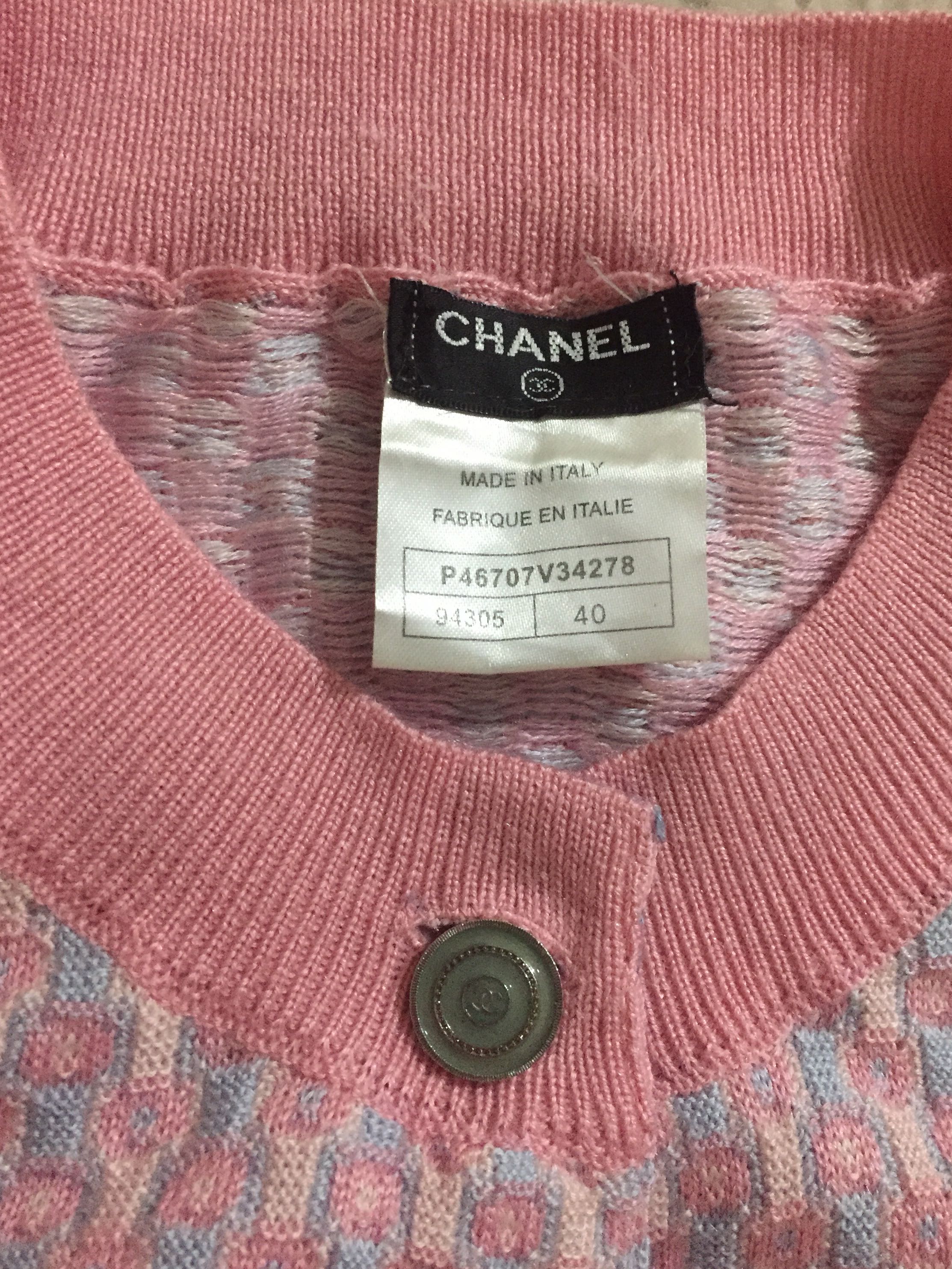 Authentic Chanel Button Down Sweater, Women's Fashion, Tops, Others Tops on  Carousell
