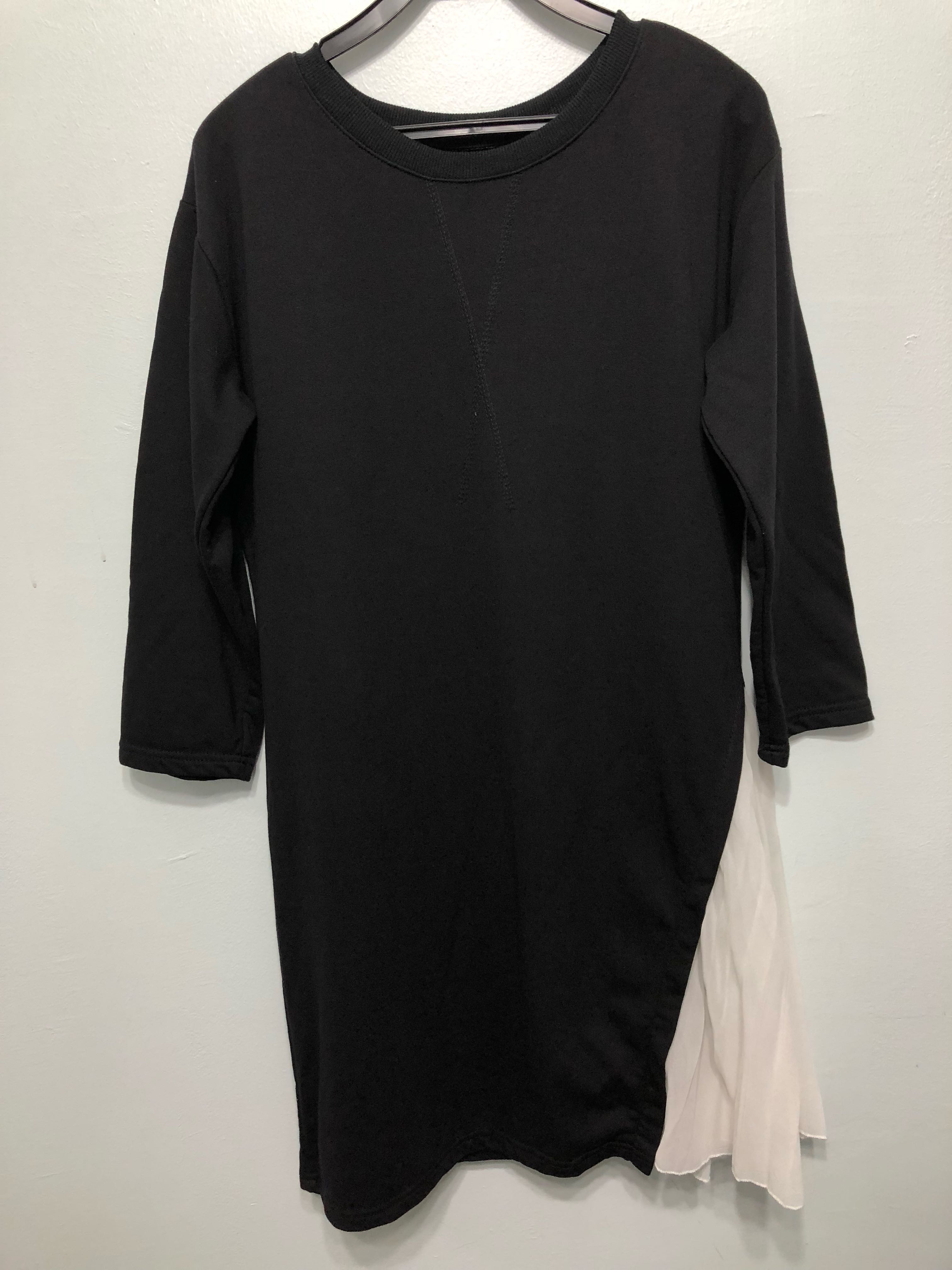 black dress with white sides