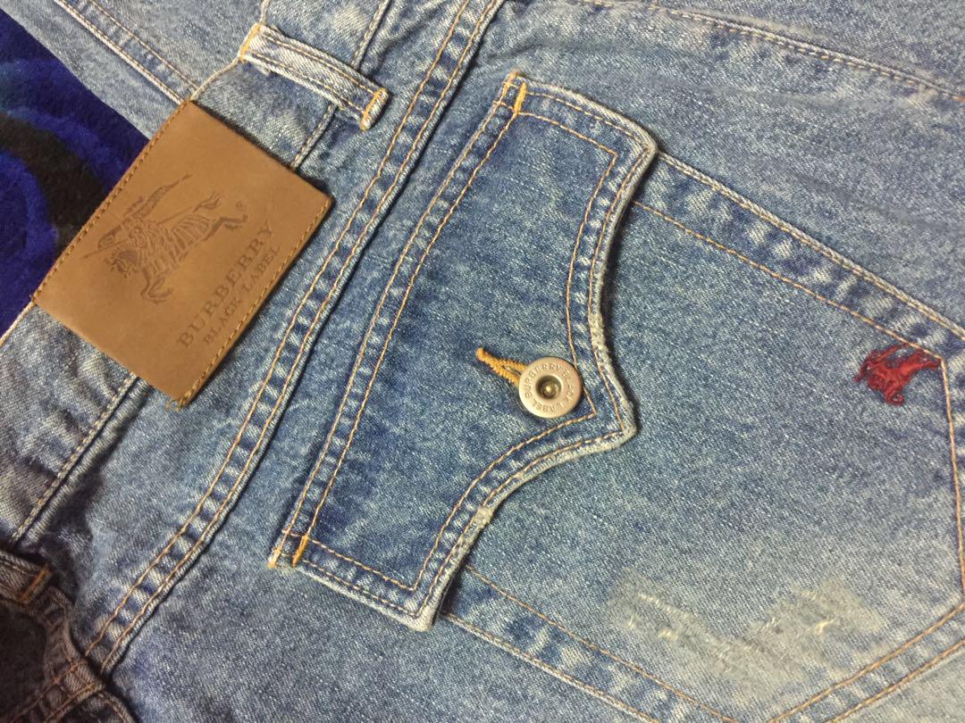 Burberry Black Label Low Rise Button Fly Jeans Men