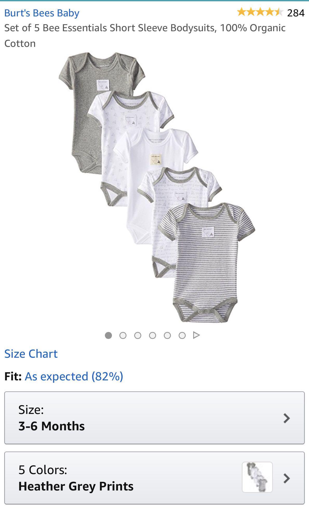 Burt Bees Romper 3 6 Months Babies Kids Babies Apparel On