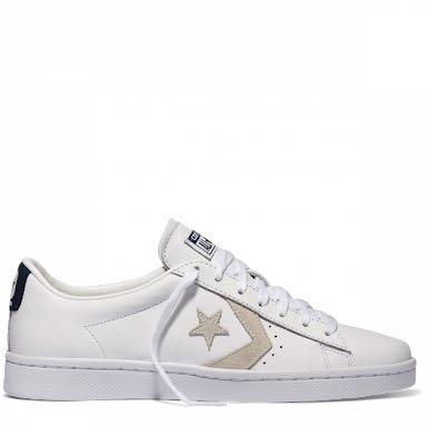 converse pro leather white navy