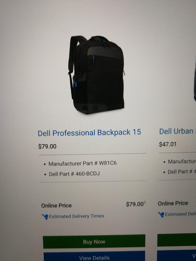 Dell 52cdx professional backpack 15 clearance