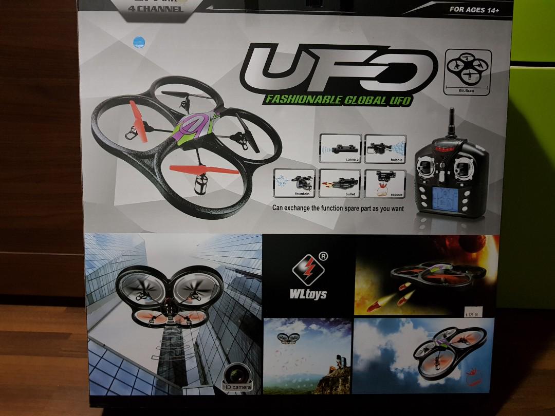 Drone (Category: Remote Control Toys) located in Singapore. Submitted by isellibuyyousellyoubuy (Listing ID 179072482, Image 3). Description: Selling away my fav drone. 3 batteries 3 spare motors 4 extra blades 1 remote 1 camera No time to play. I got 2 babies. So selling it away. Original charger miss place due to move house..