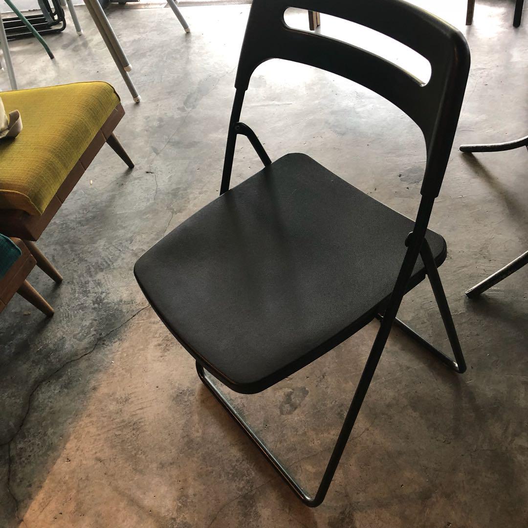 Ikea Nisse Folding Chair Black Furniture Tables Chairs On Carousell